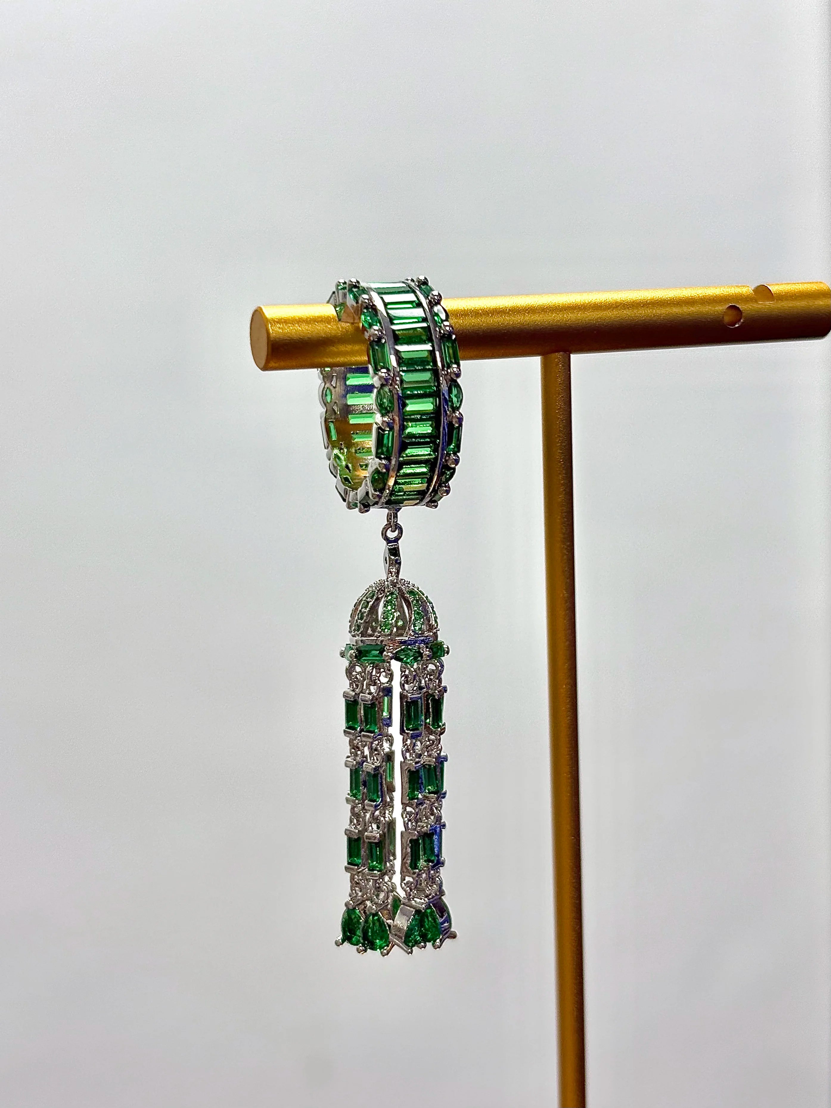 Unique Design Luxury Statement Charms Chic Cubic Zirconia Wedding Long Tassel Finger Rings for Women Bohemian Beach Jewelry